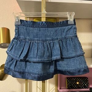 Denim Blue Girls Skort 6X